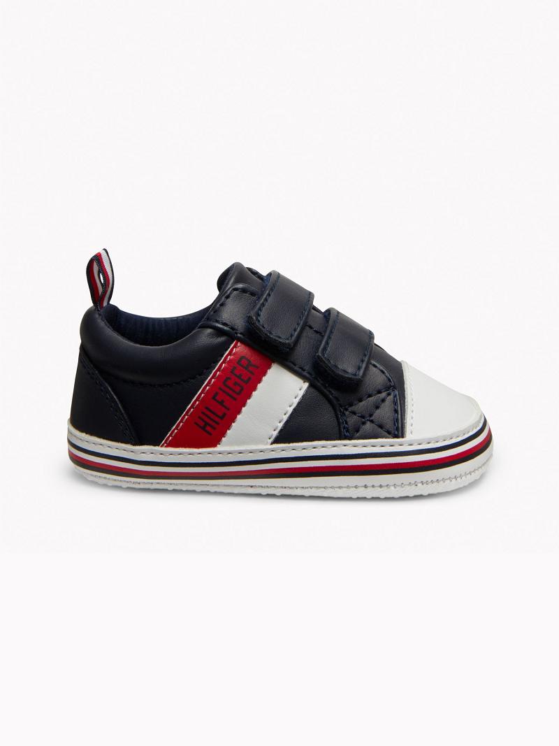 Baskets Tommy Hilfiger Babies' Signature Stripe Enfant Bleu | FR_B2234