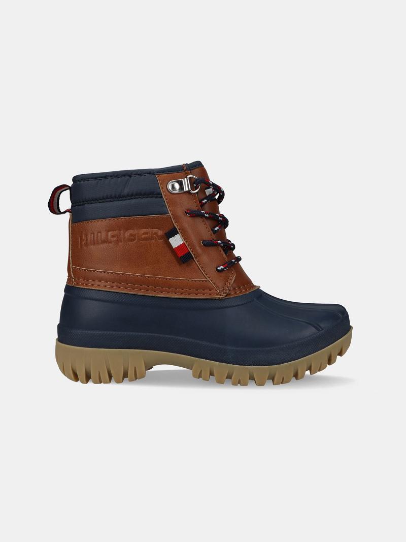 Baskets Tommy Hilfiger Big Duck Boot Enfant Marron Bleu Marine | FR_B2235