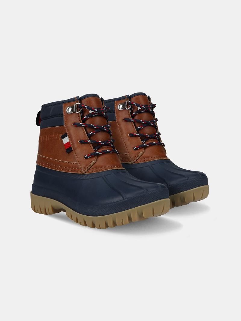 Baskets Tommy Hilfiger Big Duck Boot Enfant Marron Bleu Marine | FR_B2235