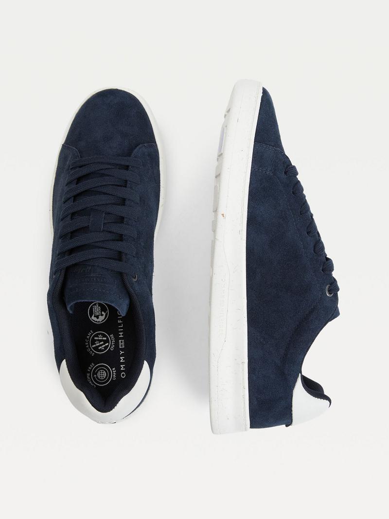 Baskets Tommy Hilfiger Daim cupsole Homme Bleu Marine | FR_M31632