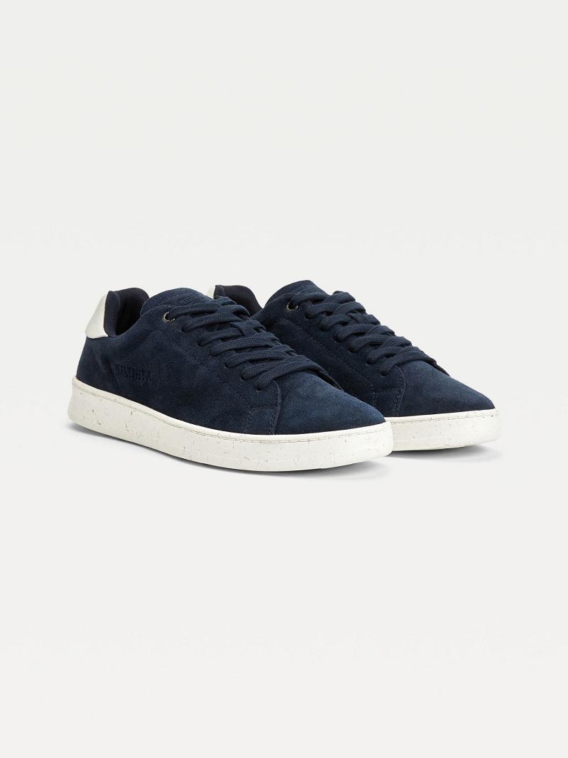 Baskets Tommy Hilfiger Daim cupsole Homme Bleu Marine | FR_M31632