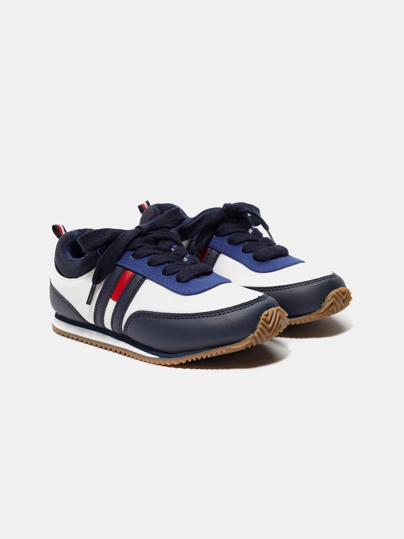 Baskets Tommy Hilfiger Flag Enfant Blanche | FR_B2236