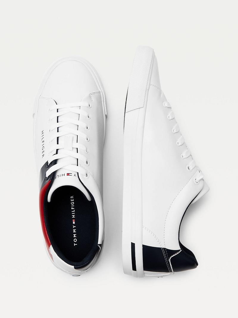 Baskets Tommy Hilfiger Flag Homme Blanche | FR_M31617