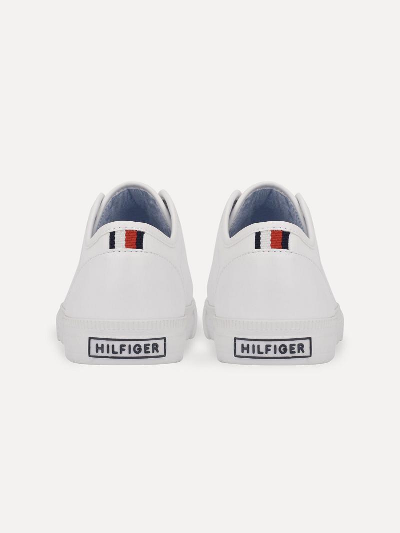 Baskets Tommy Hilfiger Flag Laceless Femme Blanche | FR_W21630