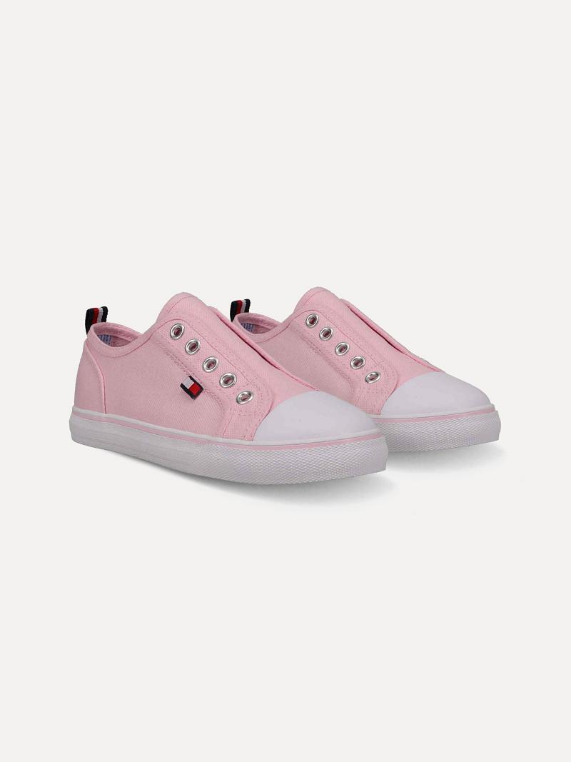 Baskets Tommy Hilfiger Kids’ Pink Laceless Enfant Rose | FR_G1309