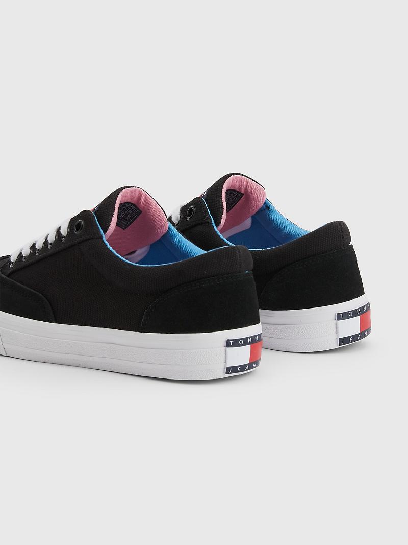 Baskets Tommy Hilfiger Recycled Skater Femme Noir | FR_W21639