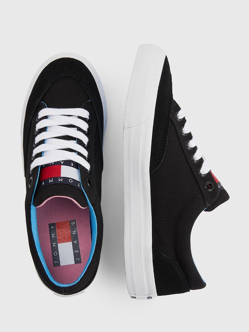 Baskets Tommy Hilfiger Recycled Skater Femme Noir | FR_W21639