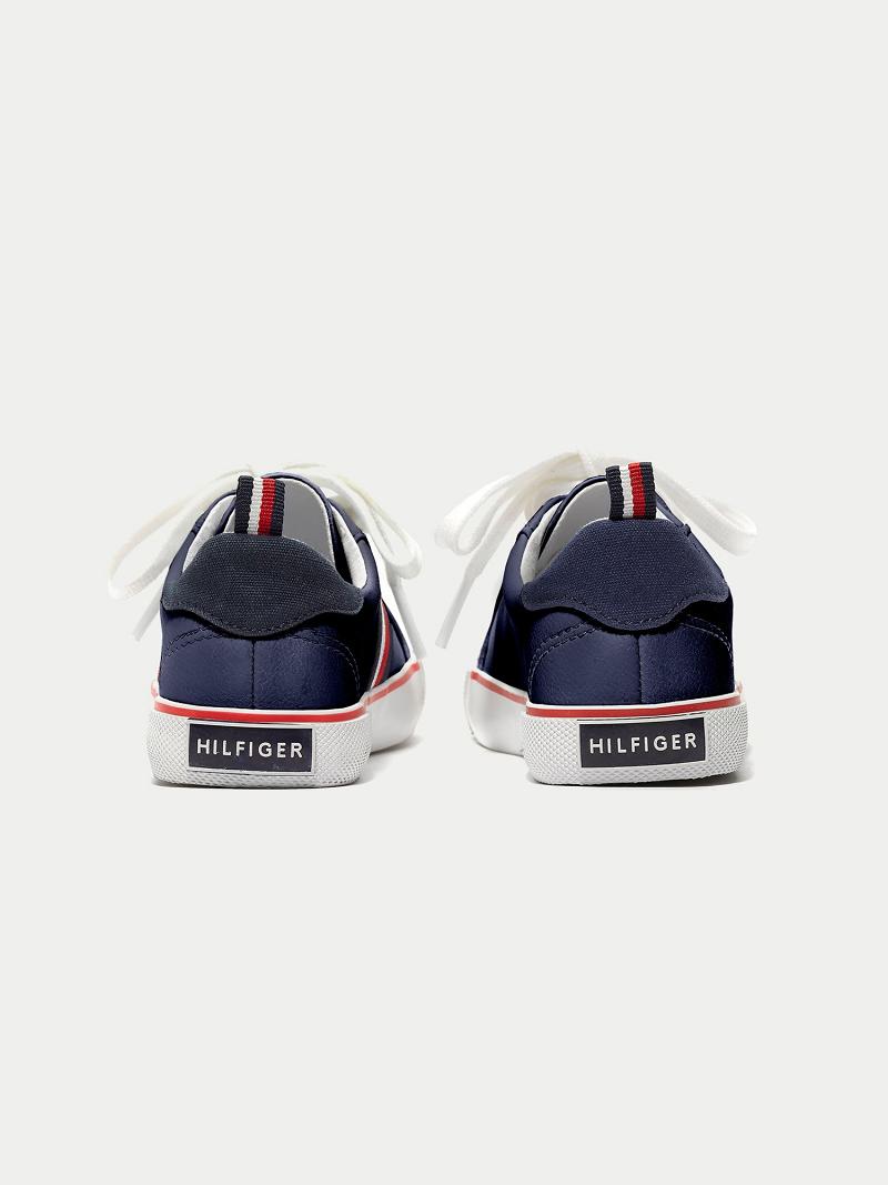 Baskets Tommy Hilfiger Signature Stripe Enfant Bleu Marine | FR_B2243