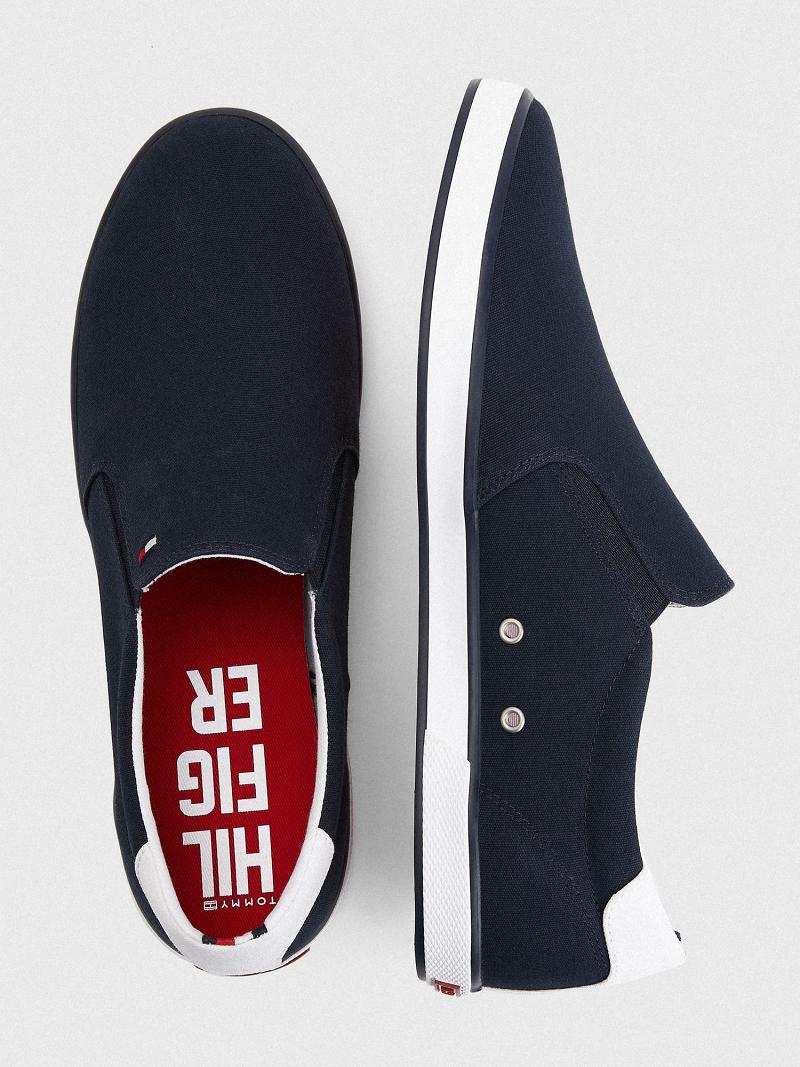 Baskets Tommy Hilfiger Slip-on Homme Bleu | FR_M31629