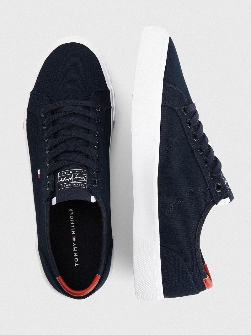 Baskets Tommy Hilfiger Tela Homme Bleu | FR_M31612