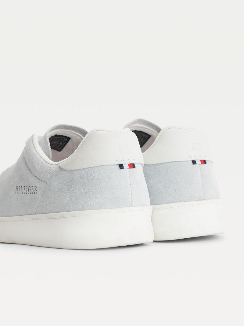 Baskets Tommy Hilfiger Undyed suede cupsole Homme Grise | FR_M31638