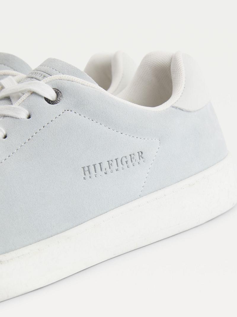 Baskets Tommy Hilfiger Undyed suede cupsole Homme Grise | FR_M31638