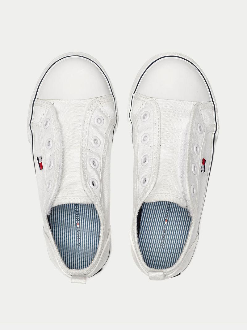 Baskets Tommy Hilfiger White Laceless Enfant Blanche | FR_G1311