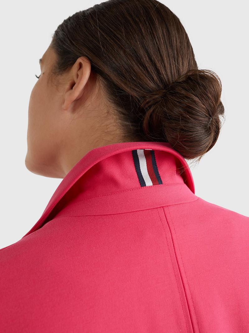 Blazer Tommy Hilfiger Curve Double-Breasted Femme Rose | FR_W21002