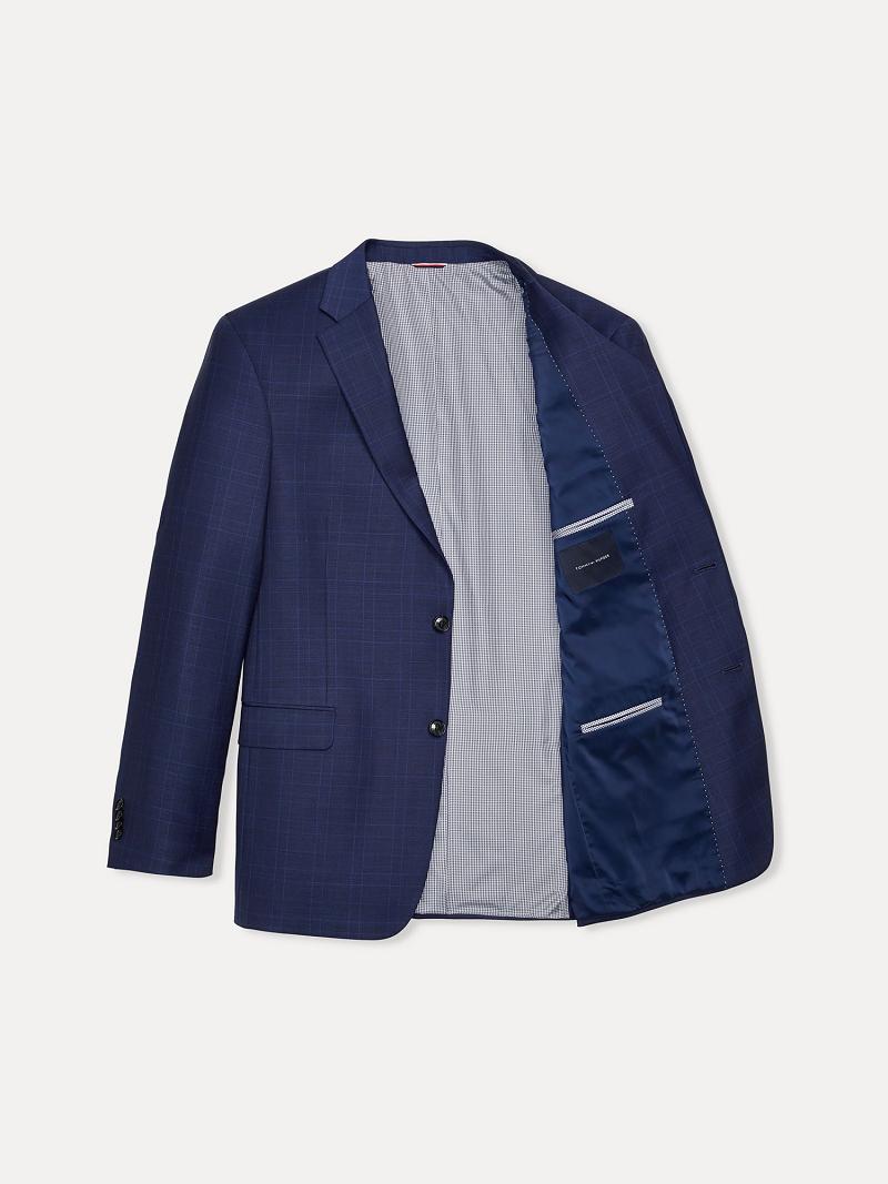 Blazer Tommy Hilfiger Regular fit essential plaid Homme Bleu | FR_M31475