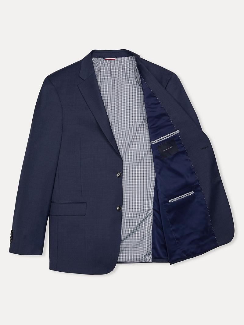 Blazer Tommy Hilfiger Regular fit essential sharkskin Homme Bleu | FR_M31476