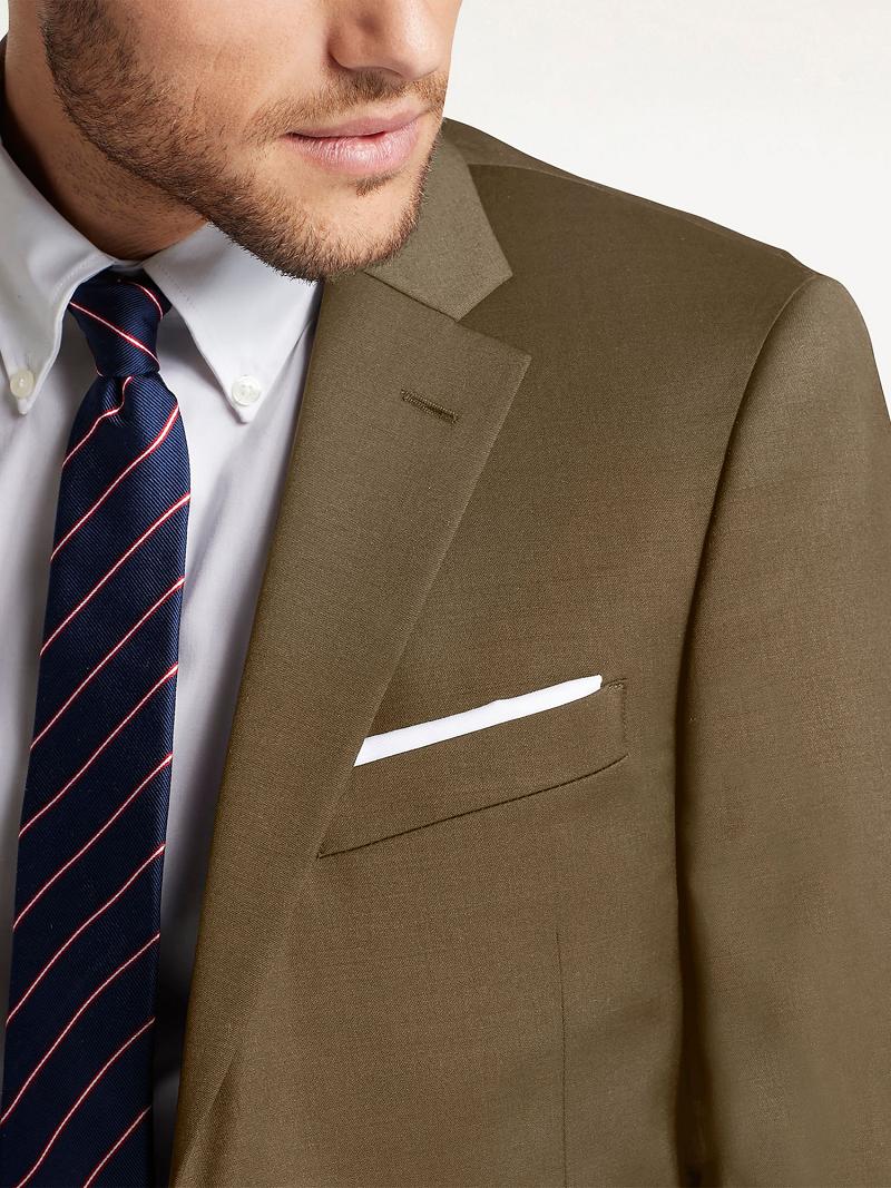 Blazer Tommy Hilfiger Regular fit tan sharkskin wool Homme Marron | FR_M31481