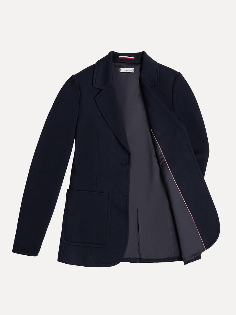 Blazer Tommy Hilfiger Solid Femme Noir | FR_W21007