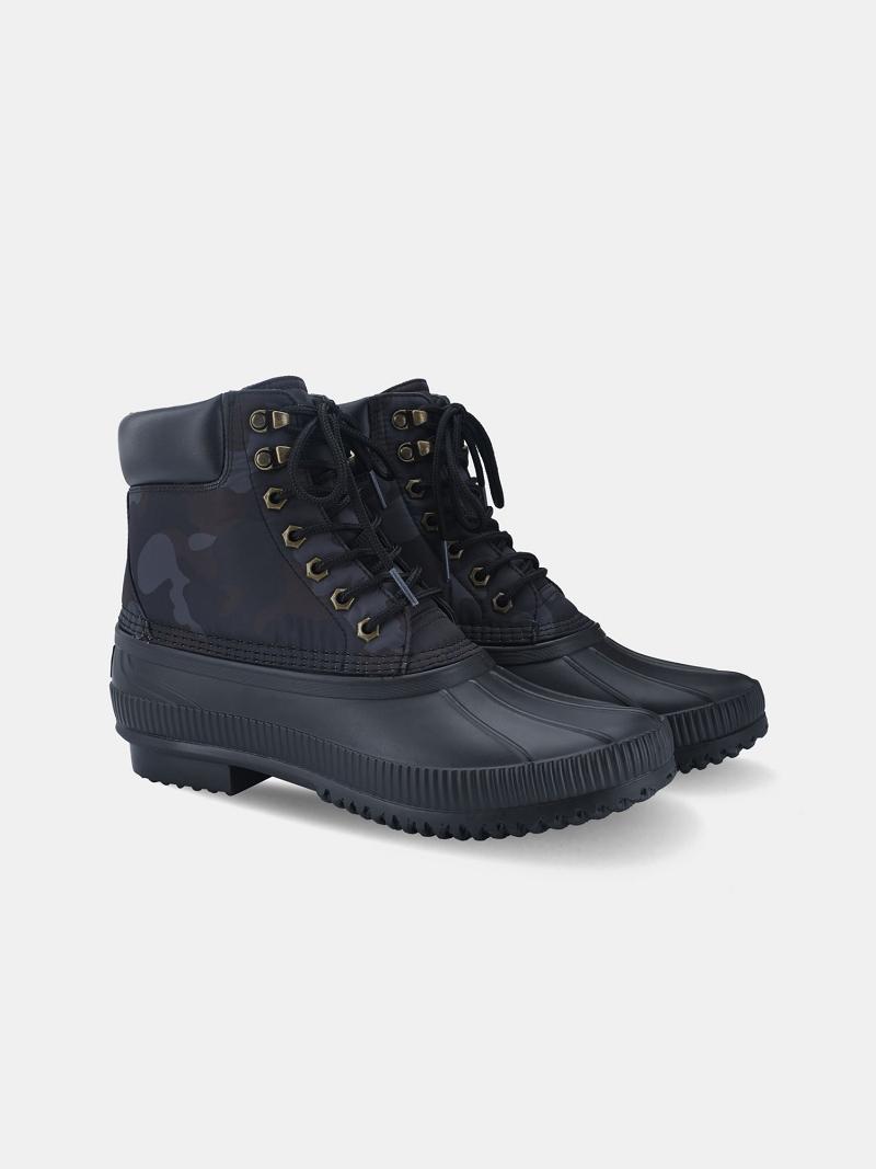 Bottes Tommy Hilfiger Camo duck Homme Noir | FR_M31683