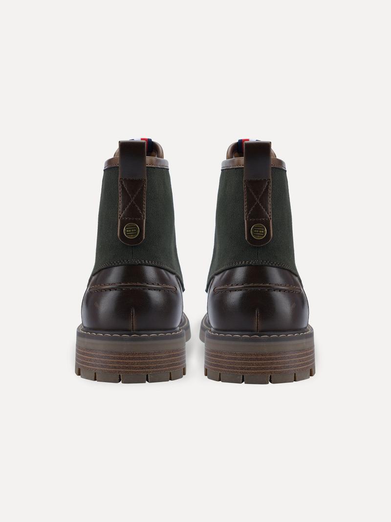 Bottes Tommy Hilfiger Mixed material ankle Homme Marron | FR_M31688