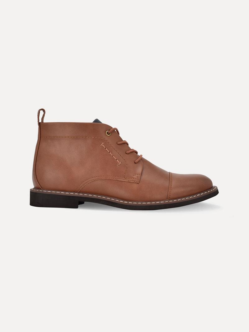 Bottes Tommy Hilfiger Solid plain-toe Homme Marron | FR_M31690