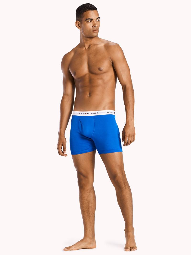 Boxer Briefs Tommy Hilfiger Classiche cotton boxer brief 3pk Homme Bleu | FR_M31573