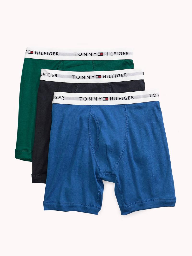 Boxer Briefs Tommy Hilfiger Classiche cotton boxer brief 3pk Homme Bleu | FR_M31573