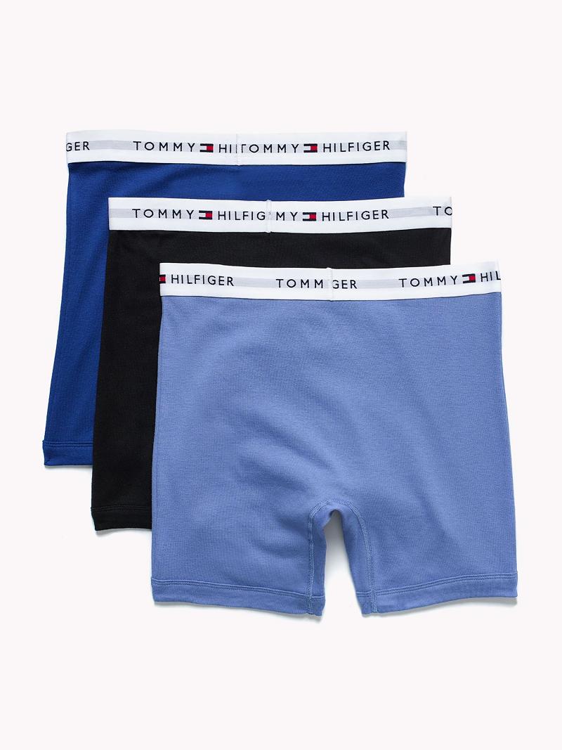 Boxer Briefs Tommy Hilfiger Classiche cotton boxer brief 3pk Homme Bleu Noir | FR_M31575