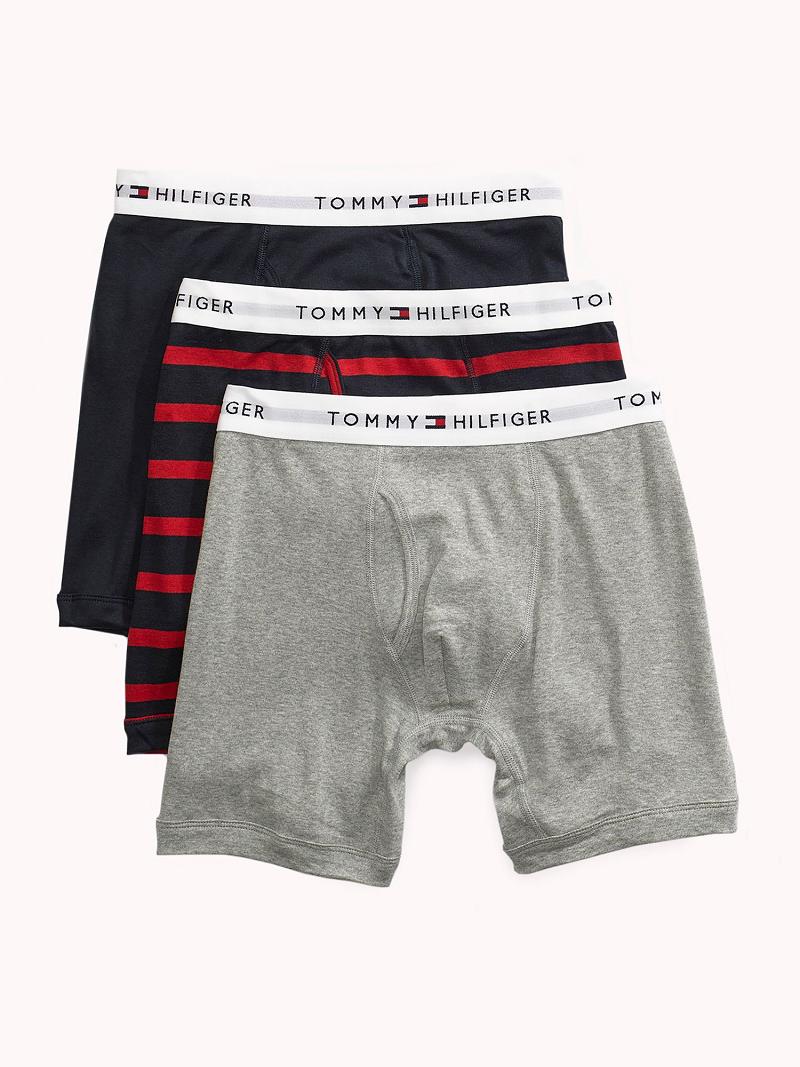 Boxer Briefs Tommy Hilfiger Coton classics boxer brief 3pk Homme Grise | FR_M31582