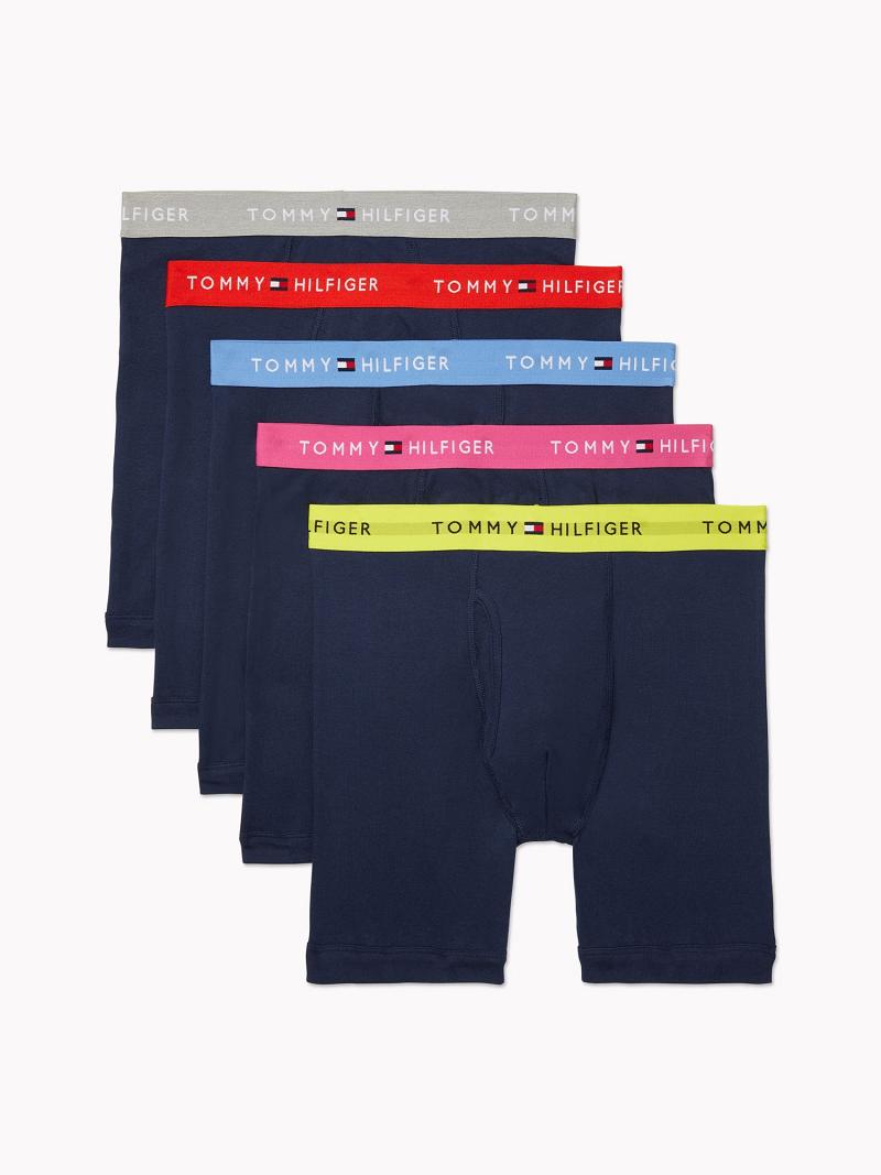 Boxer Briefs Tommy Hilfiger Coton classics boxer brief 5pk Homme Bleu Marine | FR_M31587