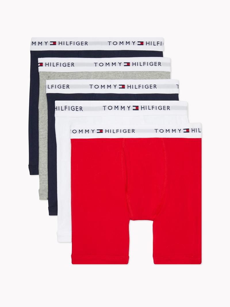 Boxer Briefs Tommy Hilfiger Coton classics boxer brief 5pk Homme Rouge | FR_M31589