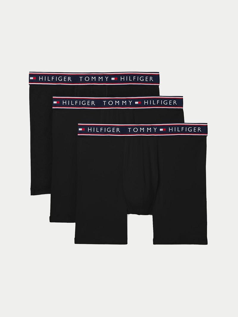 Boxer Briefs Tommy Hilfiger Coton stretch boxer brief 3pk Homme Noir | FR_M31594