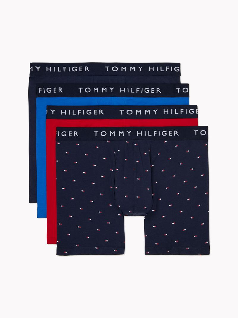 Boxer Briefs Tommy Hilfiger Coton stretch boxer brief 4pk Homme Noir | FR_M31596