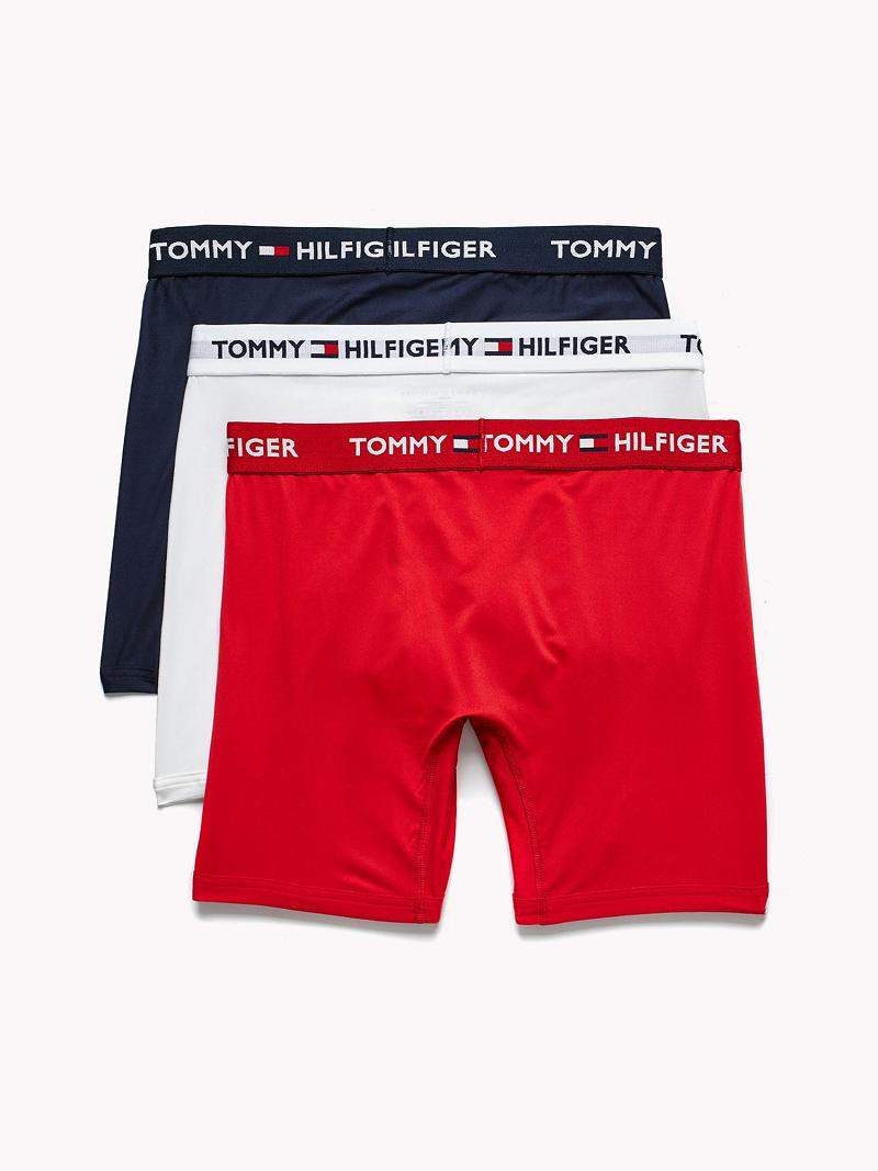 Boxer Briefs Tommy Hilfiger Everyday microfiber boxer brief 3pk Homme Rouge | FR_M31601