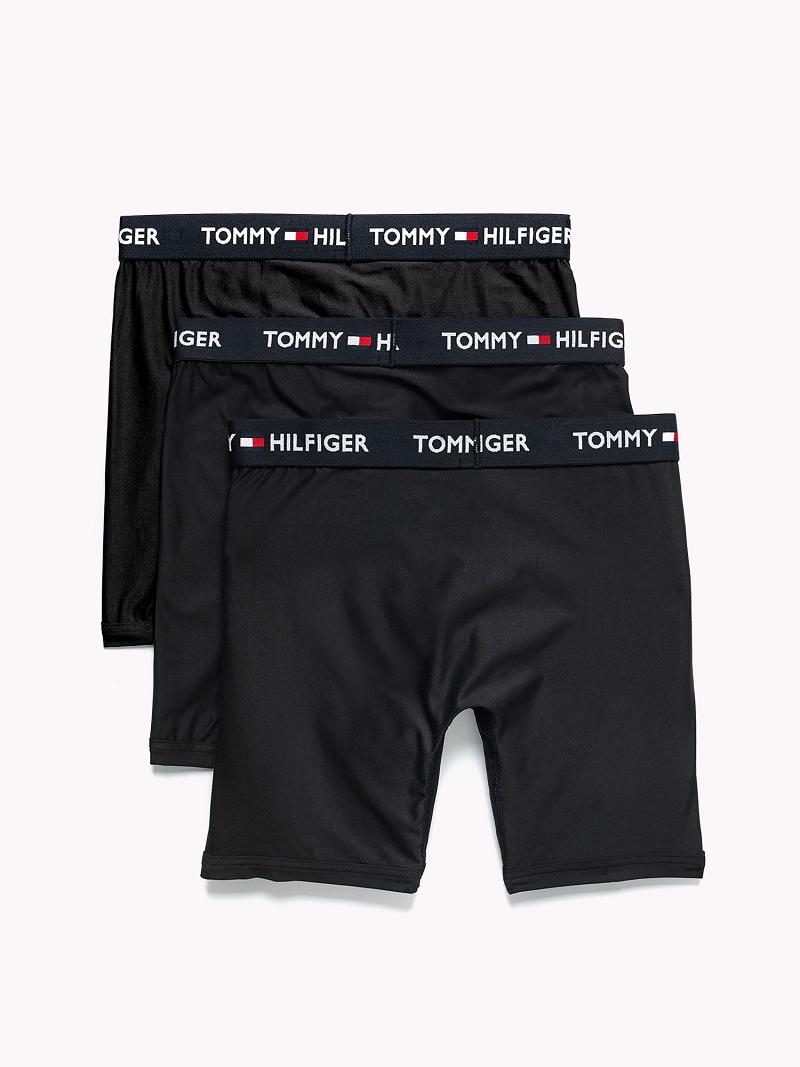 Boxer Briefs Tommy Hilfiger Everyday microfiber boxer brief 3pk Homme Noir | FR_M31603