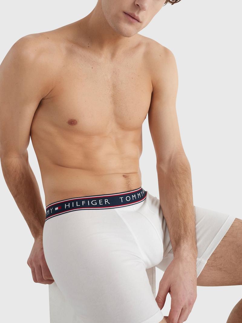 Boxer Briefs Tommy Hilfiger Stretch cotton boxer brief 3pk Homme Blanche | FR_M31605