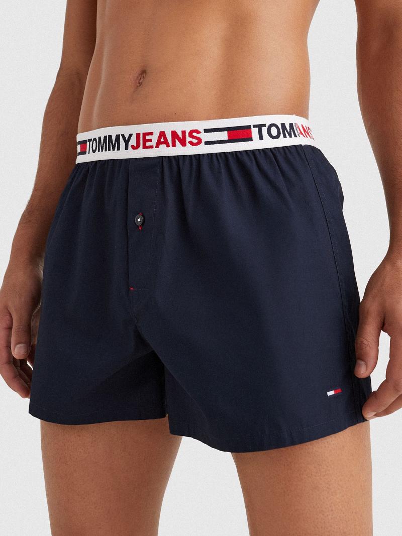 Boxers Tommy Hilfiger Tj woven boxer Homme Bleu Marine | FR_M31564