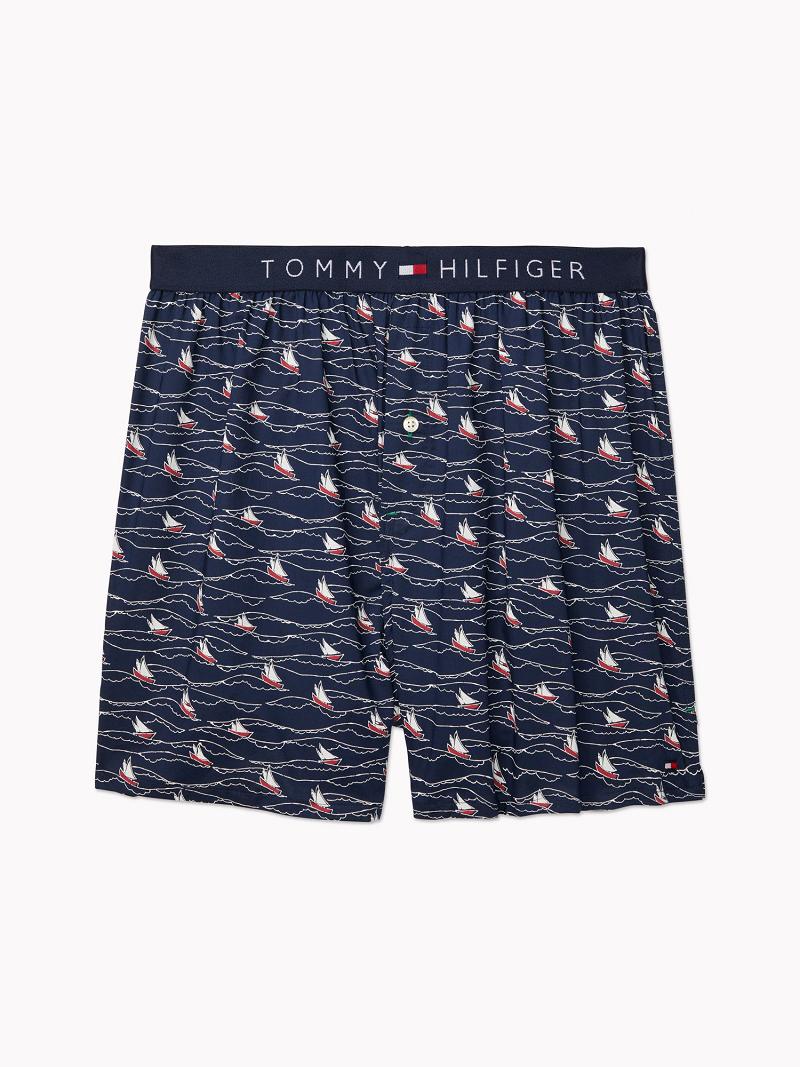 Boxers Tommy Hilfiger Woven boxer Homme Bleu Marine | FR_M31566