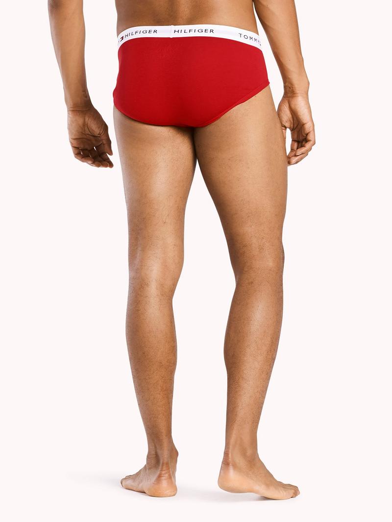 Briefs Tommy Hilfiger Coton classics brief 4pk Homme Rouge Bleu Marine Blanche | FR_M31536