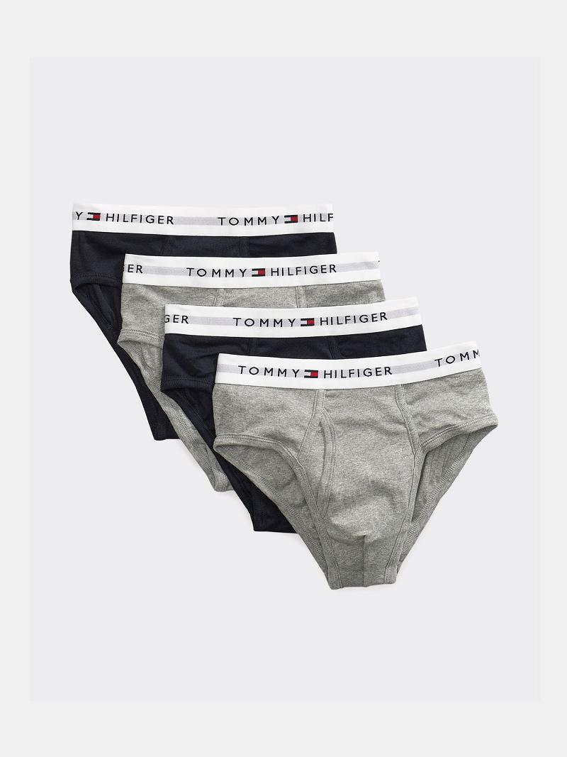 Briefs Tommy Hilfiger Coton classics brief 4pk Homme Grise Bleu Marine | FR_M31538