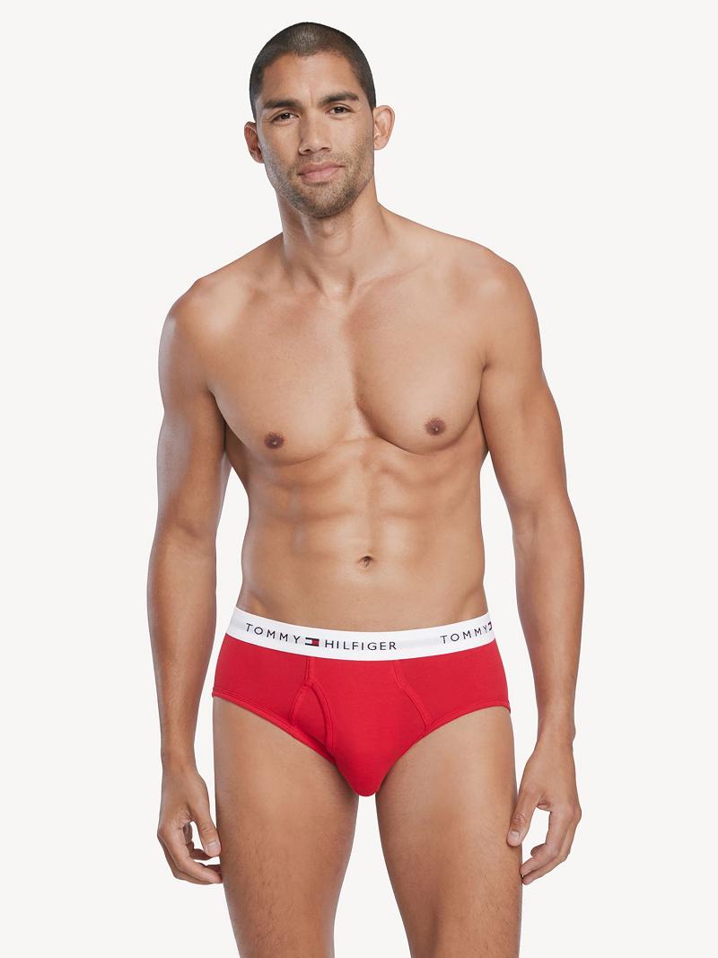 Briefs Tommy Hilfiger Coton classics brief 4pk Homme Rouge Bleu Royal Bleu Noir | FR_M31540