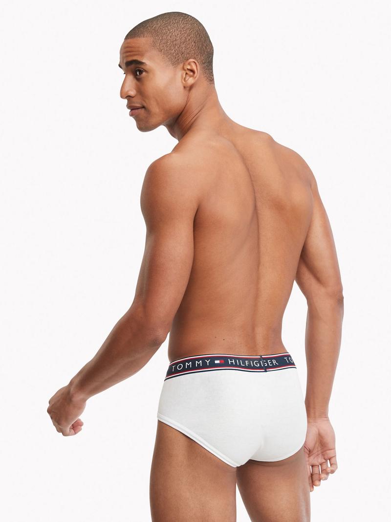 Briefs Tommy Hilfiger Coton stretch brief 4pk Homme Blanche | FR_M31546