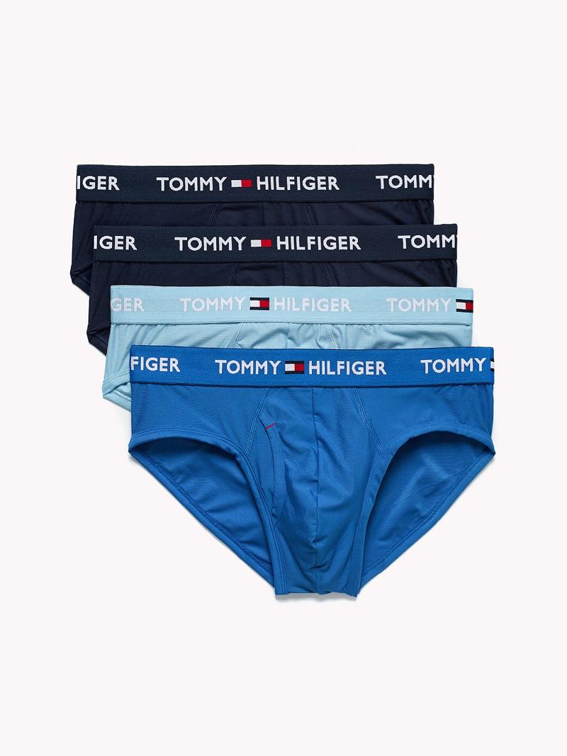 Briefs Tommy Hilfiger Everyday microfiber brief 4pk Homme Bleu Multicolore | FR_M31548