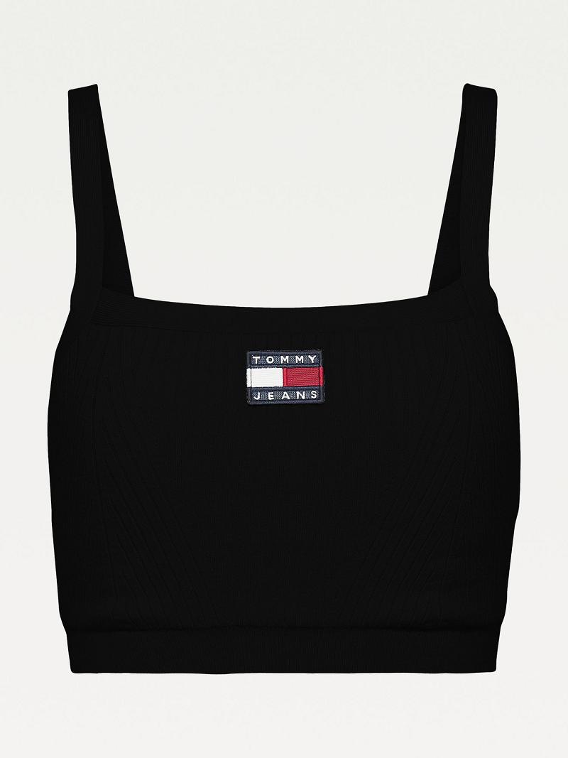 Chandails Tommy Hilfiger Badge Tank Top Femme Noir | FR_W21340