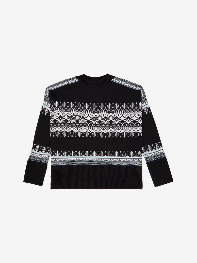 Chandails Tommy Hilfiger Essential Fair Isle Femme Noir | FR_W21347