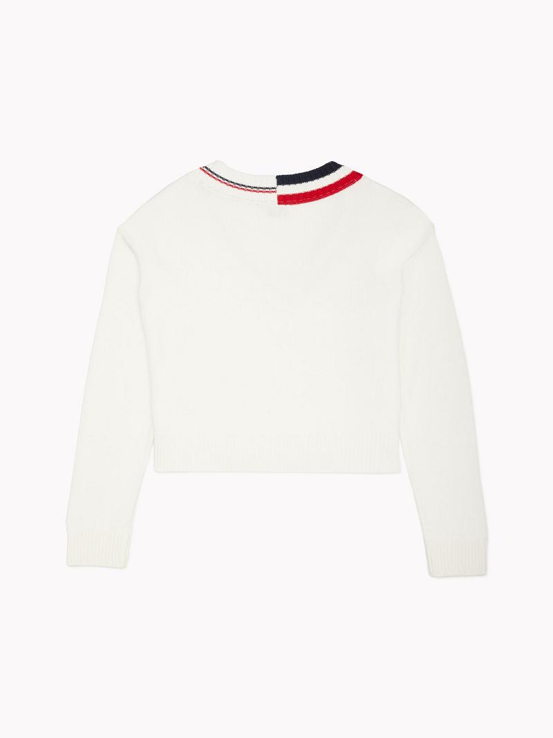 Chandails Tommy Hilfiger Essential Varsity Femme Blanche | FR_W21353