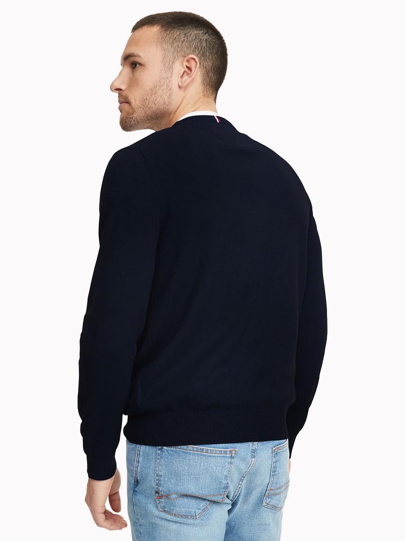 Chandails Tommy Hilfiger Essential crewneck Homme Bleu | FR_M31161