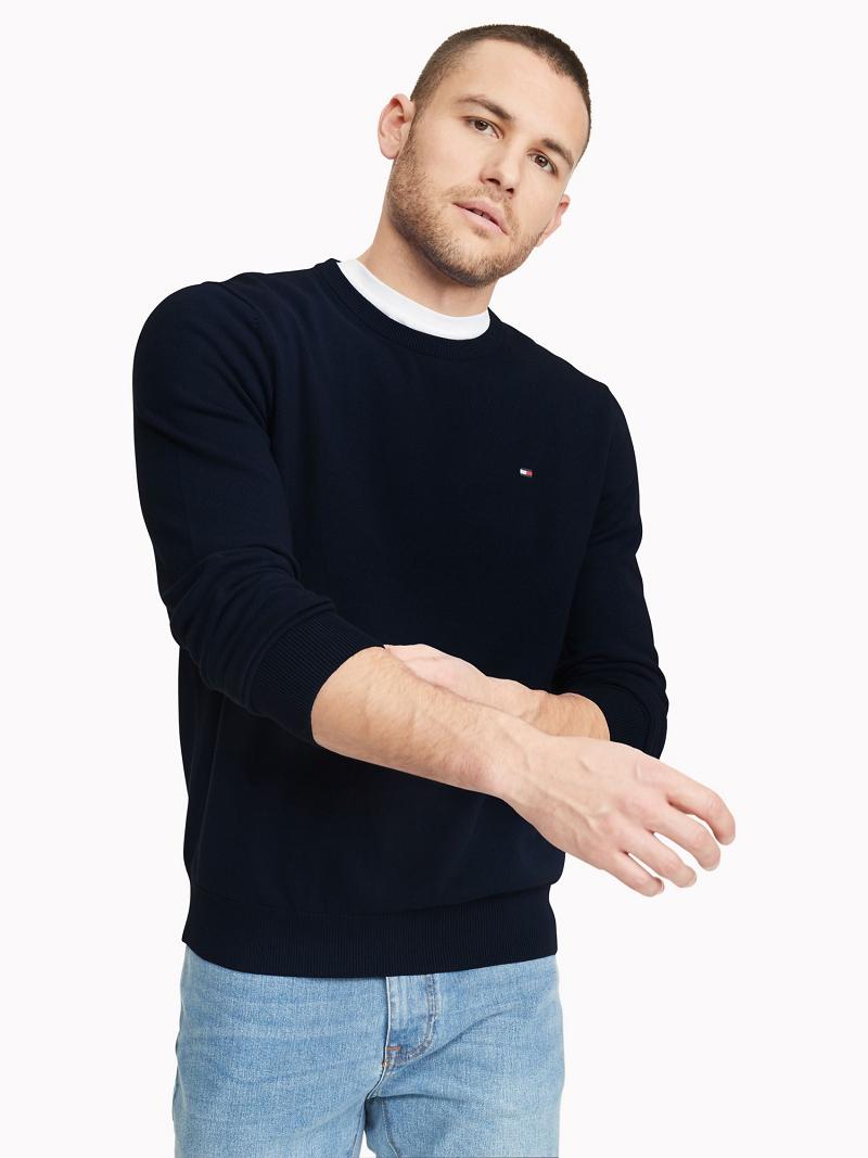 Chandails Tommy Hilfiger Essential crewneck Homme Bleu | FR_M31161