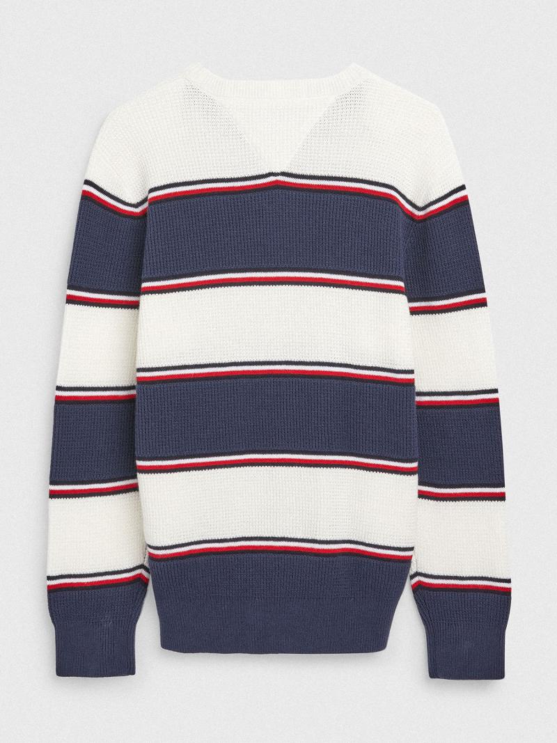 Chandails Tommy Hilfiger Rugby Stripe Enfant Bleu | FR_B2115