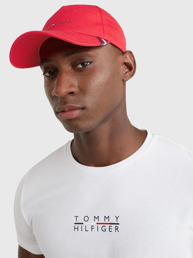 Chapeaux Tommy Hilfiger Hilfiger Baseball Homme Rouge | FR_M31730